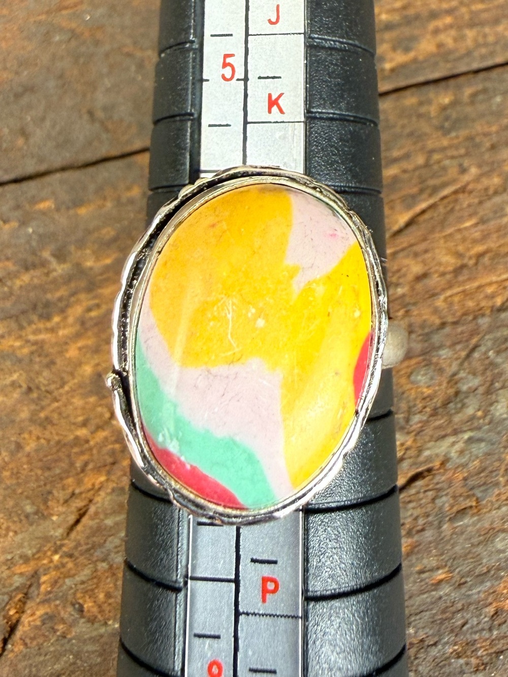 Natural Mookaite Jasper 925 Sterling Silver Ring